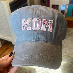 MOM floral baseball cap